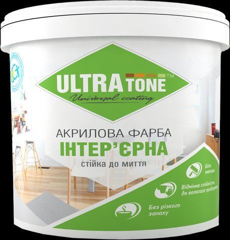 Інтер'єрна фарба &laquo;ULTRAtone&raquo; стійка до миття 5кг 2642772635 фото