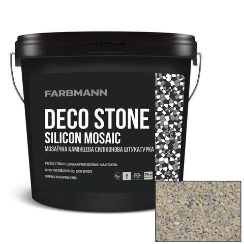 Мозаичная силиконовая штукатурка Farbmann DECO STONE SILICON MOSAIC QT11 23кг 2761558557 фото