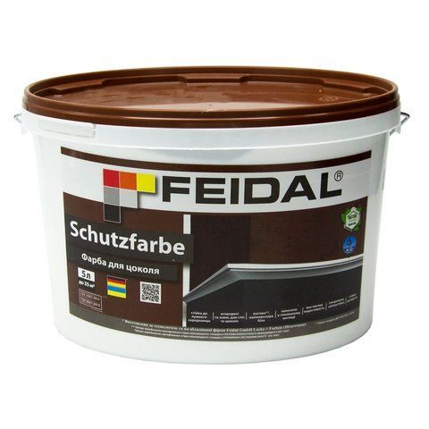 Краска для цоколя Feidal Schutzfarbe Бесцветная 5л 1886455322 фото