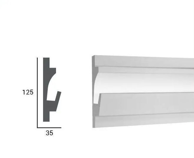 Карниз для LED освещения серия D Tesori KD 401 1150 мм. 2328230552 фото