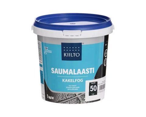 Смесь затирочная цементная KIILTO для швов плитки №50 Черный 1кг 2602526987 фото