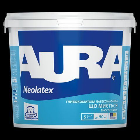 Краска акриловая интерьерная AURA NEOLATEX (белая B1) 5л 1423118664 фото