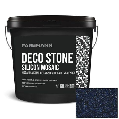 Мозаичная силиконовая штукатурка Farbmann DECO STONE SILICON MOSAIC QT6 23кг 2761552265 фото