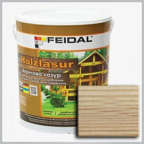 Лазурь акриловая Feidal Holzlasur Бесцветная 0.75л 1886455892 фото