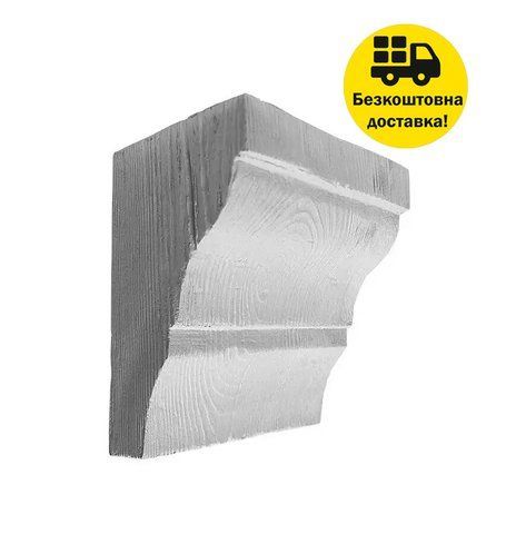 Консоль балки полиуретановая DECOWOOD Рустик EQ 035 classic 19х13 Белый 2355915711 фото