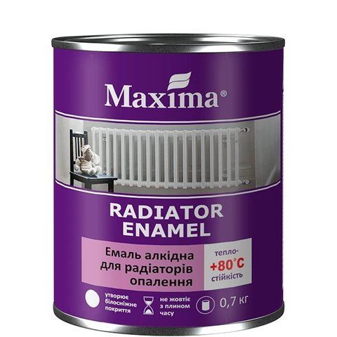 Емаль для радіаторів опалення Maxima білий 0.7 кг 2792905029 фото