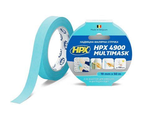 Малярна стрічка HPX4900 MULTIMASK 120С 19мм х 50м ціановий 2368376045 фото