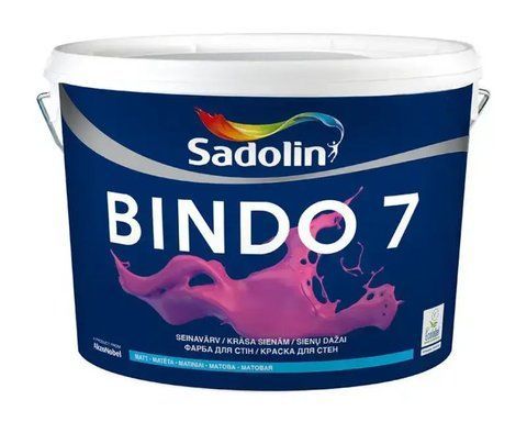 Фарба для стін та стелі латексна матова Sadolin Bindo 7 Білий BW 4.5л 2889870755 фото