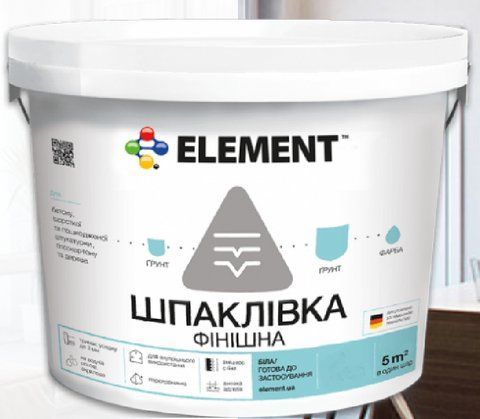 Шпаклівка фінішна для внутрішніх робіт ELEMENT 25 кг 2088751889 фото