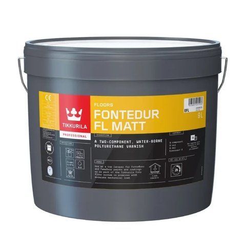 Полиуретановый лак для бетонного пола Tikkurila Fontedur FL Matt 9л 2766413385 фото