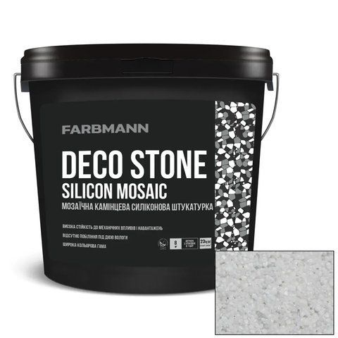 Мозаичная силиконовая штукатурка Farbmann DECO STONE SILICON MOSAIC QT14 23кг 2761566143 фото