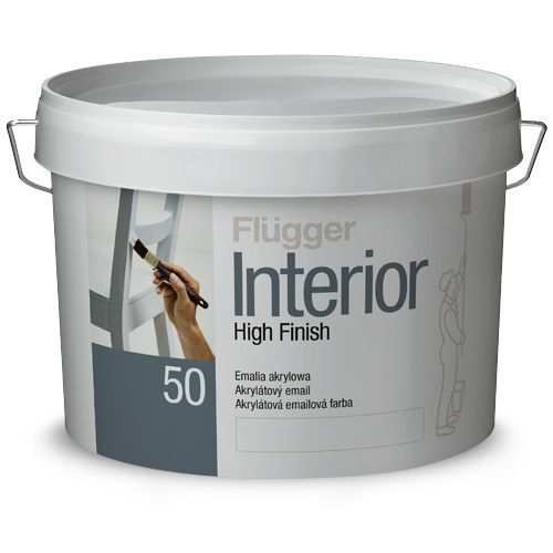 Эмаль акриловая финишная интерьерная Flugger Interior High Finish 50 (Base 1 - белая) 10л 2304051006 фото