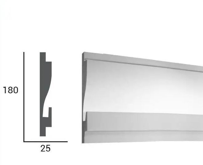 Карниз для LED освещения серия D Tesori KD 404 1150 мм. 2328233346 фото