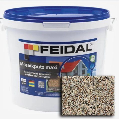Декоративная акриловая мозаичная штукатурка Feidal Mosaikputz maxi C30 15кг 1886455350 фото