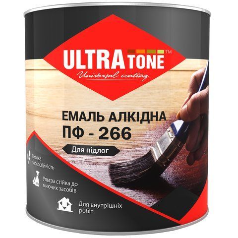 Емаль ПФ-266 для підлоги &laquo;ULTRAtone&raquo; Золотаво-коричнева 25кг 2152668819 фото