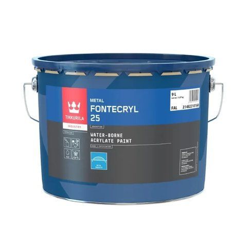 Быстросохнущая антикоррозионная акриловая краска Tikkurila Fontecryl 25 FCL-База 9л 2766414044 фото