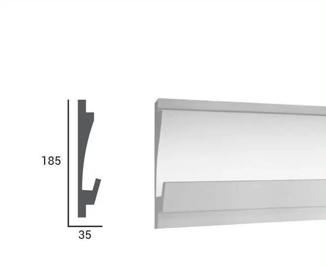 Карниз для LED освещения серия D Tesori KD 406 1150 мм. 2328238159 фото