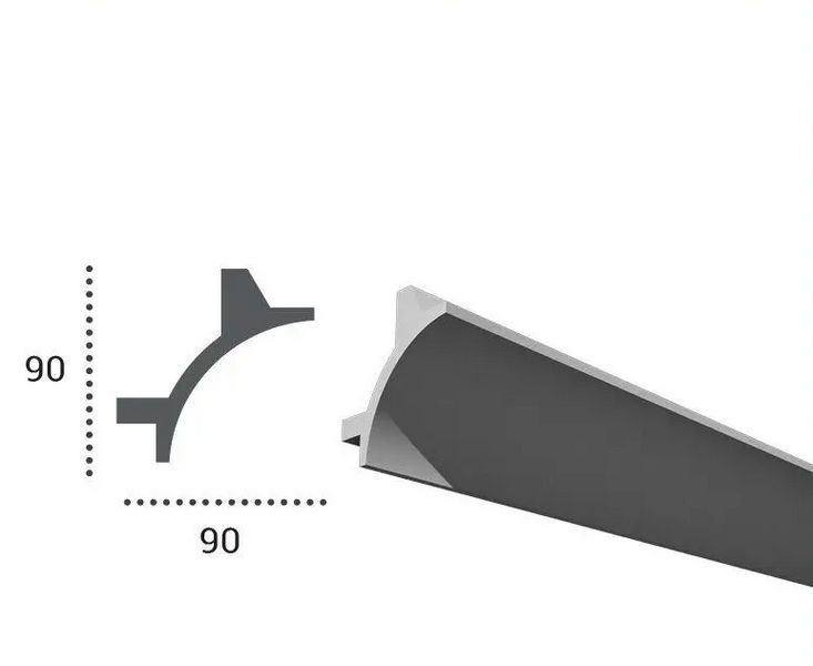 Карниз угловой полиуретановый гладкий серия F Tesori KF 703 Жесткий 2000 мм 2328411740 фото